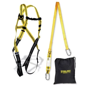 KIT ARNÉS + CINTA CON ABSORBEDOR Y MOSQUETONES + BOLSA 1888-KIT02 MARCA