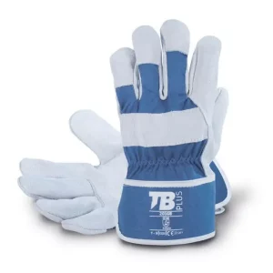 Pack 10 guantes protección mecánica piel serraje con forro en palma 201GB Tomás Bodero