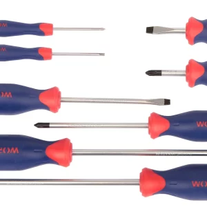 WORKPRO JUEGO DESTORNILLADORES 8 piezas CR-V (medidas métricas)