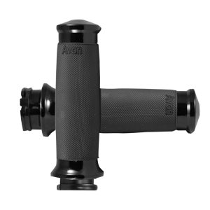 Puños AVON GRIPS  Contour Custom – Anodizado Negro – Manillar 1″ – Multifit