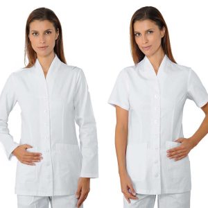 Casaca Sanitaria Mujer Blanca Calgary 100% Algodón