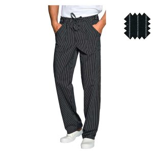 Pantalón Rayas Negro 2 Bolsillos Restauración