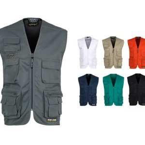 Chaleco Multibolsillos de Trabajo Tipo Safari con Cremallera